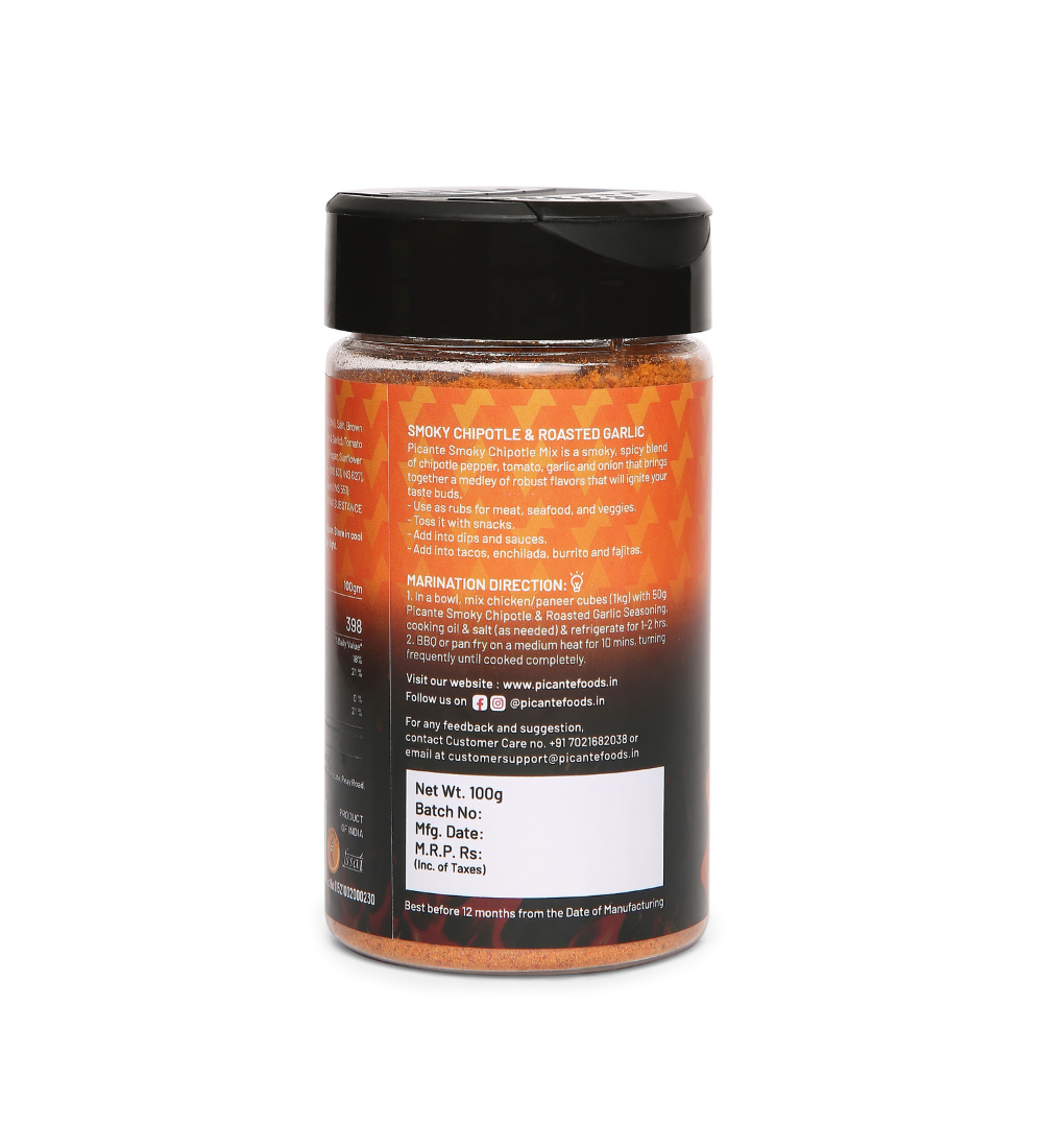 Smoky Chipotle & Roasted Garlic Seasoning 100g